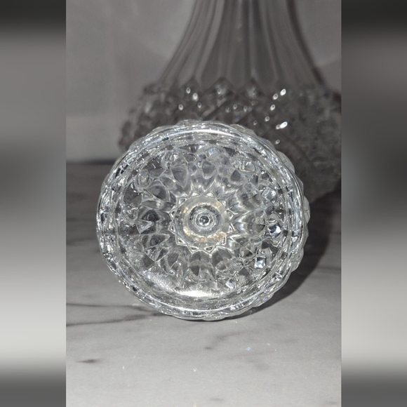Vintage Crystal Diamond Cut Decanter - Picture 2 of 6